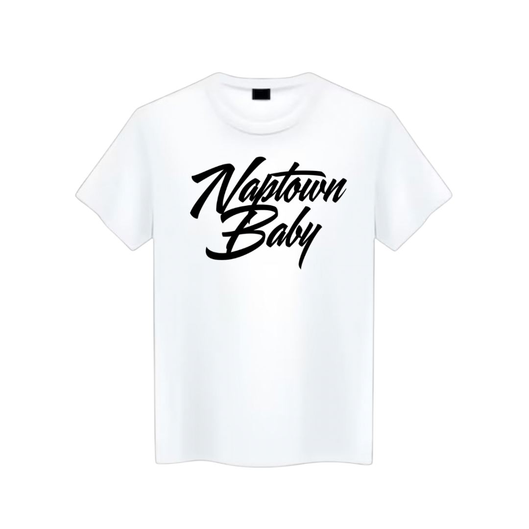 "Naptown Baby" White Lyric Tee